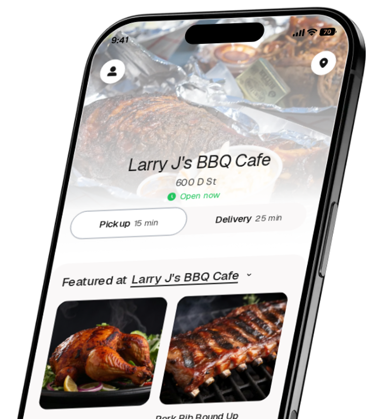 Larry J's BBQ Cafe app preview
