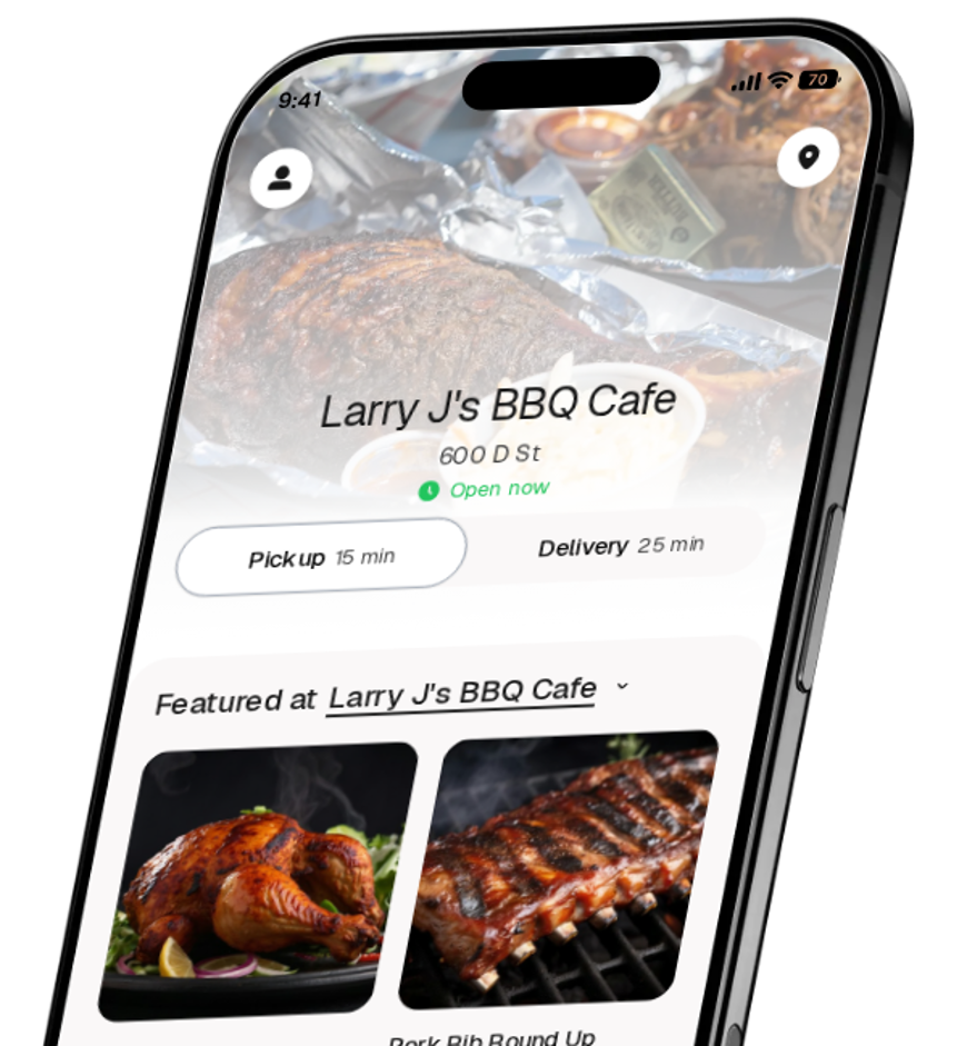 Larry J's BBQ Cafe app preview