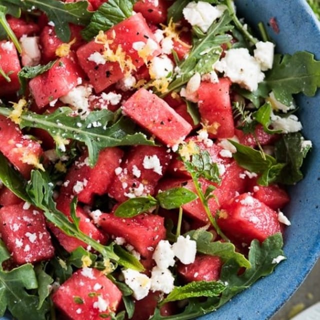 Watermelon Arugula & Feta Salad.